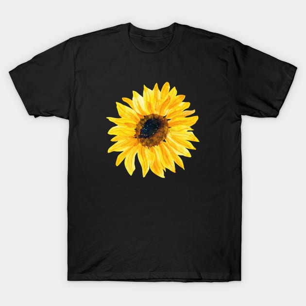 Watercolor Style Sunflower Floral Flower T-Shirt by uncommontee